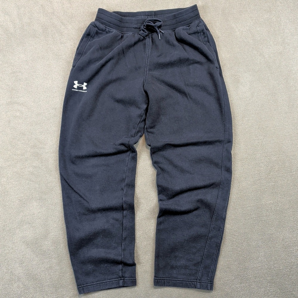 Under Armour Sweatpants LG Mens Black ColdGear Loose Fit Fleece Athletic Joggers